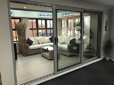 Aluminium in-line Patio Doors Triple Track